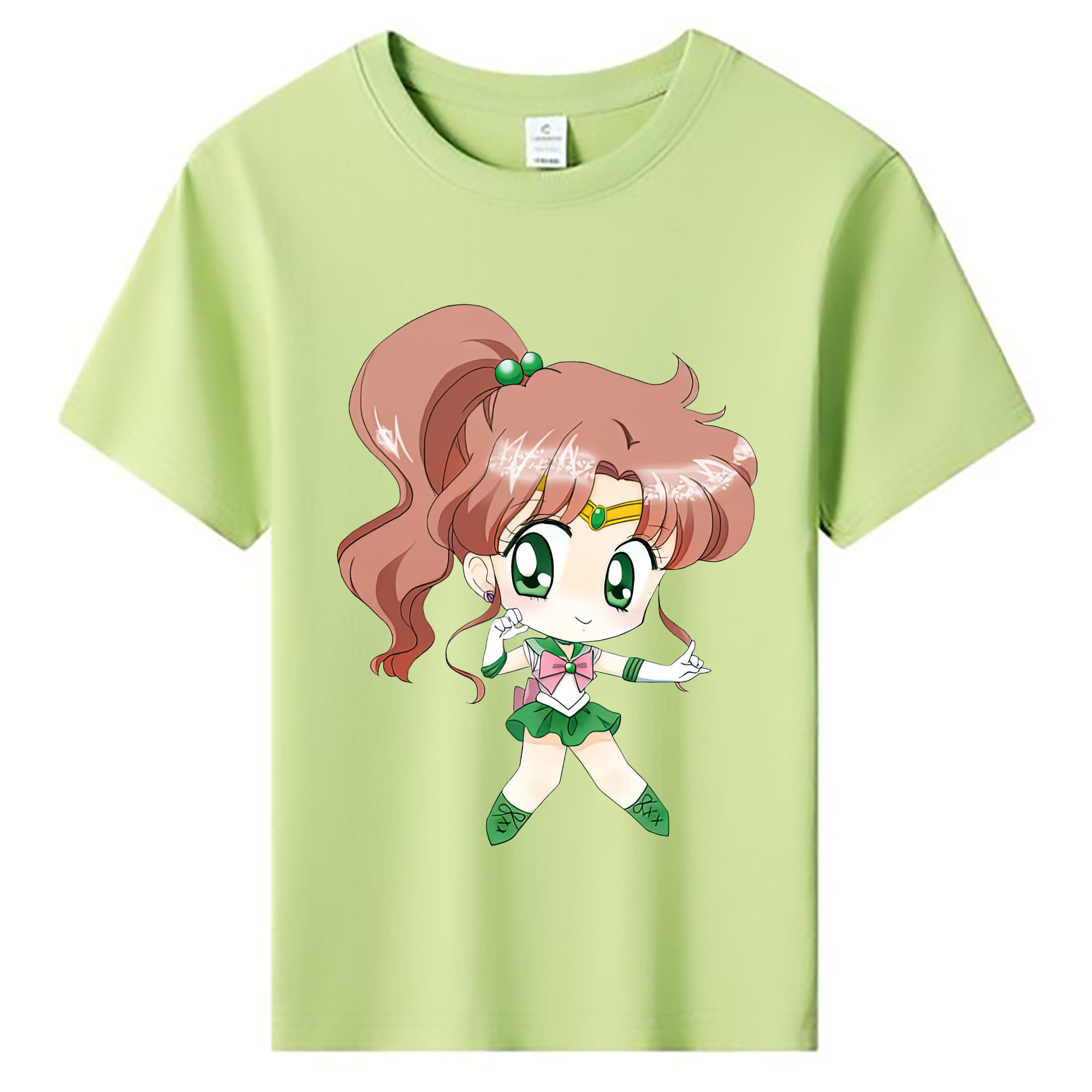 （画像用） 美少女戦士セーラームーン 木野 まこと きの まこと Sailor Moon Kino Makoto （セーラージュピター；Sailor Jupiter） 綿100％キッズTシャツ（フロントプリント）